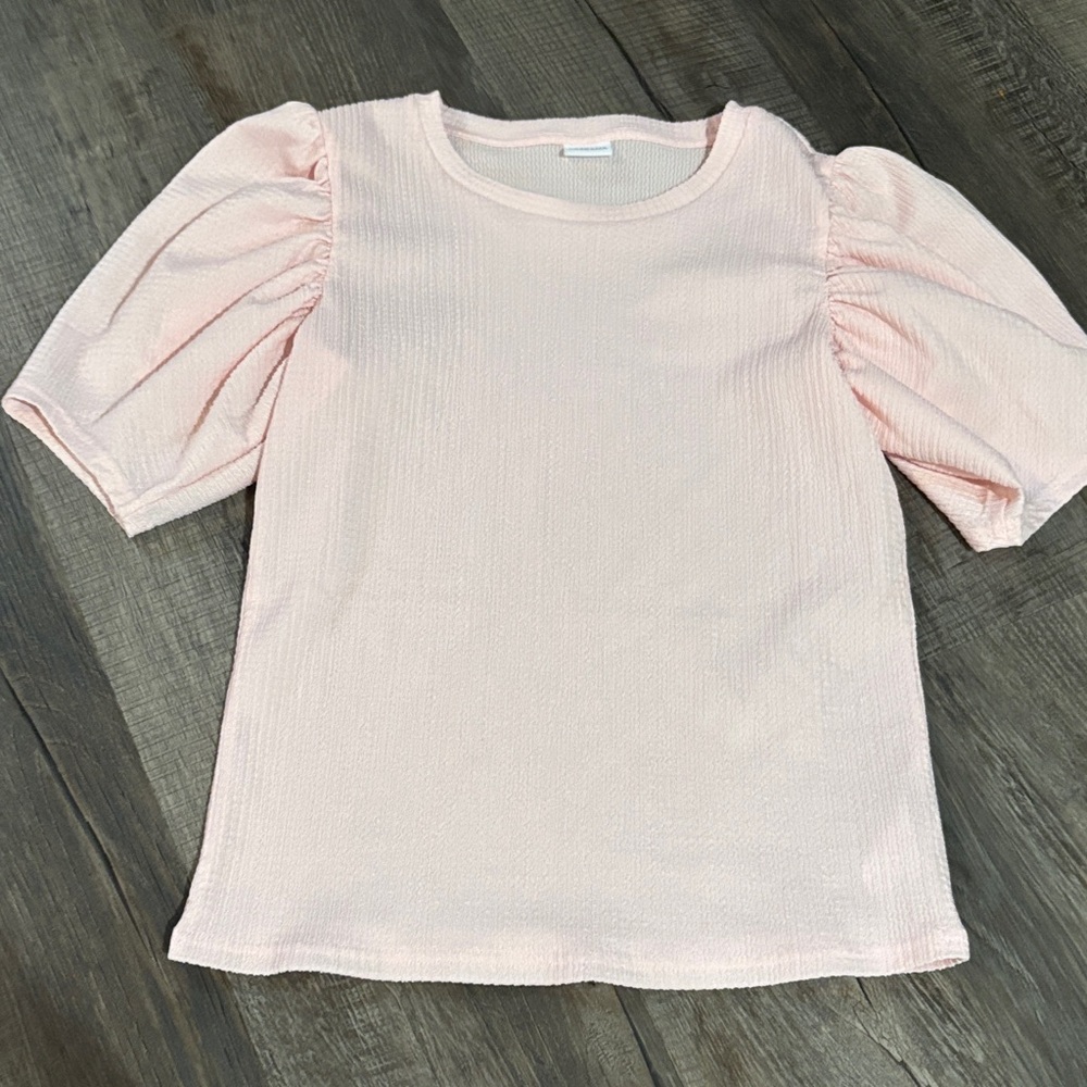 Elegant Pink Puff Sleeve Blouse